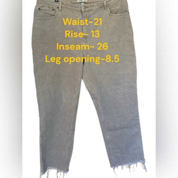 Abercrombie & Fitch The 90sUltra High Rise Straight Leg Jeans Size 35 / 20 short - Picture 3 of 7